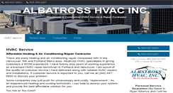 Desktop Screenshot of albatrosshvac.com